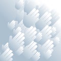 Vector silhouette hands elements background Royalty Free Stock Photo