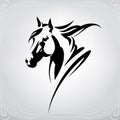 Vector silhouette of a horse`s head Royalty Free Stock Photo