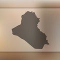 Vector silhouette of Iraq. Blurred background Royalty Free Stock Photo