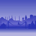 vector silhouette of Istanbul Royalty Free Stock Photo