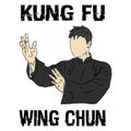 kung fu wing chun vector perfect for logo or printing