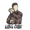 kung fu wing chun vector perfect for logo or printing