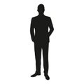 Vector silhouette of a man standing in a suit