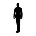 Vector silhouette of a man standing in a suit Royalty Free Stock Photo