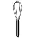 simple vector silhouette manual mixer, single one line art, continuous