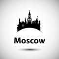 Vector silhouette of Moscow, Russia Royalty Free Stock Photo