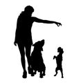 Vector silhouette of people.