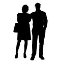 Vector silhouette of people.