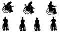 Vector silhouette of people. Royalty Free Stock Photo