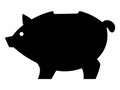 silhouette of piggy bank