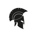 Vector silhouette Roman or Greek helmet. Isolated. Royalty Free Stock Photo