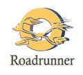 Roadrunner logo in circle