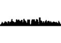 Silhouette of Skyline Vancouver City