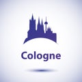 Vector silhouette of the symbol of Cologne Germany Royalty Free Stock Photo