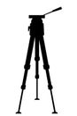 Silhouette Tripod for photography or video Camera Royalty Free Stock Photo