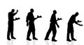 Vector silhouette waiter.