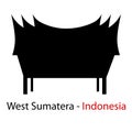 Silhouette of West Sumatera Traditional Building