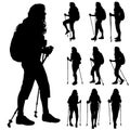 Vector silhouette of woman.