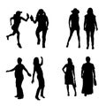 Vector silhouette of a woman.