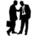 Vector silhouettes of business people. Royalty Free Stock Photo