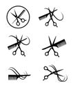 Vector silhouettes of hairdressing tools