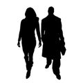 Vector silhouettes man and women. Royalty Free Stock Photo