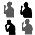 Vector silhouettes people.