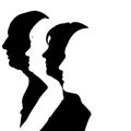 Vector silhouettes people.