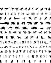 Vector silhouettes set. Set # 4 Royalty Free Stock Photo