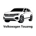 Vector silhouettes of Volkswagen brand cars, repair Royalty Free Stock Photo