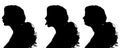 Vector silhouettes woman. Royalty Free Stock Photo