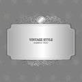 Vector Silver Color Vintage Decorations Elements and Frames Royalty Free Stock Photo