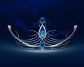 Diadem with sapphires Royalty Free Stock Photo