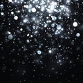 Vector silver glowing light glitter background. Christmas magic lights background Royalty Free Stock Photo