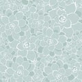 Vector silver gray succulents texture seamless