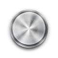 Vector silver metal textured button Royalty Free Stock Photo