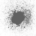 Vector silver paint splash, splatter, and blob shiny