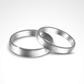 Vector Silver Rings Royalty Free Stock Photo