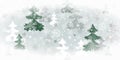 Vector silvery Christmas frame Royalty Free Stock Photo