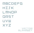 Vector simple alphabet made of straight lines Royalty Free Stock Photo