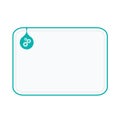 Vector simple box to fill your text and gears box. Vector frame photo with place for your data. Royalty Free Stock Photo