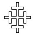 Medieval catholic crossed cross