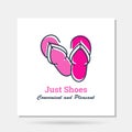 Vector simple company logo example - Summer Shoes Royalty Free Stock Photo