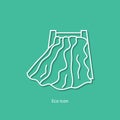 Vector simple eco related outline hydropower icon. design element in trendy paper art 3d style. Eco concept for print or