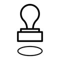 Vector simple icon of rubber stamp. Royalty Free Stock Photo