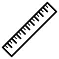 Vector simple icon of ruler. Royalty Free Stock Photo