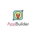 Vector Simple Icon Style Illustration Logo of Semi-Automated Application Builder Tool for Developers and Programmers