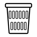 Vector simple icon of wastepaper basket.