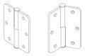 Vector simple isometric door hinge