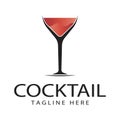 Vector Simple Logo Cocktail